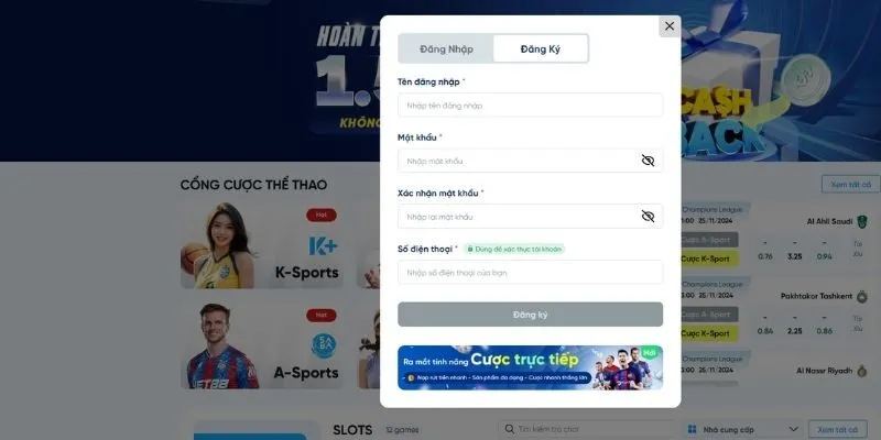 Các bước để tạo tài khoản đăng ký 8LIVE dễ nhất